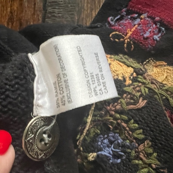 HBaskin Clothiers Vintage Navy Christmas Sweater M - Picture 6 of 7